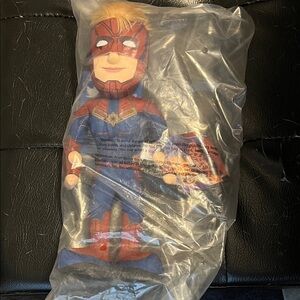 Marvel Captain Marvel Plush Toy Red Blue Gold